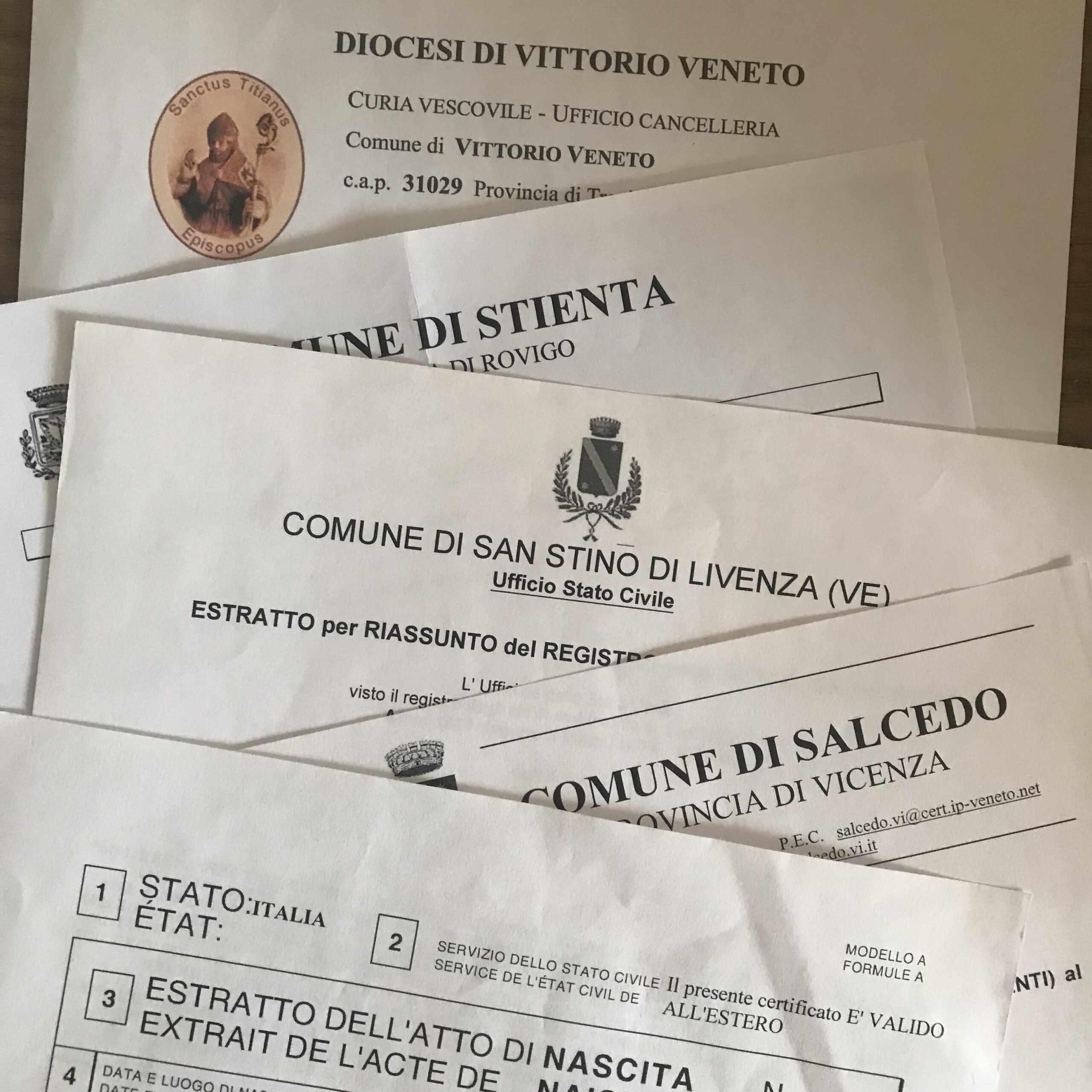 Certidão italiana